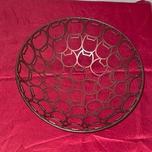 Decorative bowl w/ cat pattern bronze